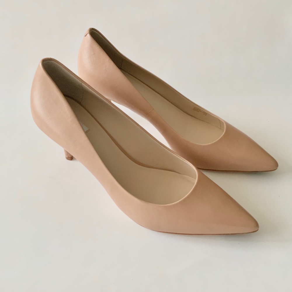 Cole Haan Vesta Nude Leather Pumps Heels Beige Dress Shoes 8.5 - Picture 11 of 15